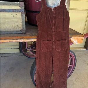 Free People Brown Corduroy Jumpsuit